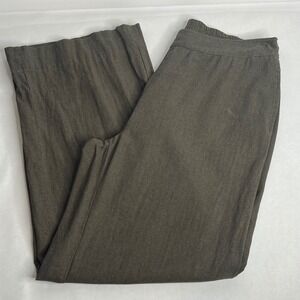 Coldwater Creek Linen Wide Leg Pants Elastic Waist Casual Trousers Women M 10-12